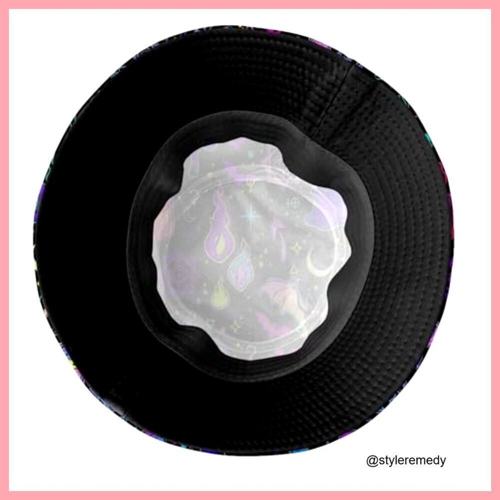 Polyester Bucket Hat Packable Sun Cap Adjustable … - image 6